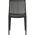 Bistro Dining Chair Vertical Slat Backrest Polypropylene Indoors & Outdoors 420x400x810mm Black | CaterEq CEP190BLACK Bistro Dining Chair Vertical Slat Backrest Polypropylene Indoors & Outdoors 420x400x810mm Black | CaterEq CEP190BLACK