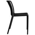 Bistro Dining Chair Slatted Seat and Backrest Polypropylene Indoors & Outdoors 440x450x800mm Black | CaterEq CEP194BLACK