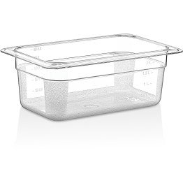 Polycarbonate Gastronorm Pan GN1/4 Depth 100mm Clear - CEP8144