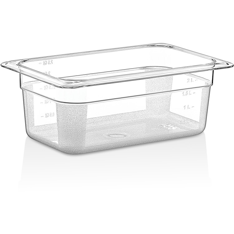 Polycarbonate Gastronorm Pan GN1/4 Depth 150mm Clear - CEP8146
