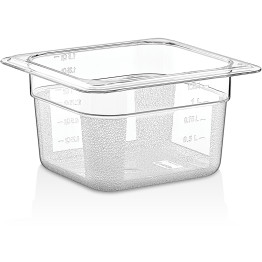 Polycarbonate Gastronorm Pan GN1/6 Depth 100mm Clear - CEP8164
