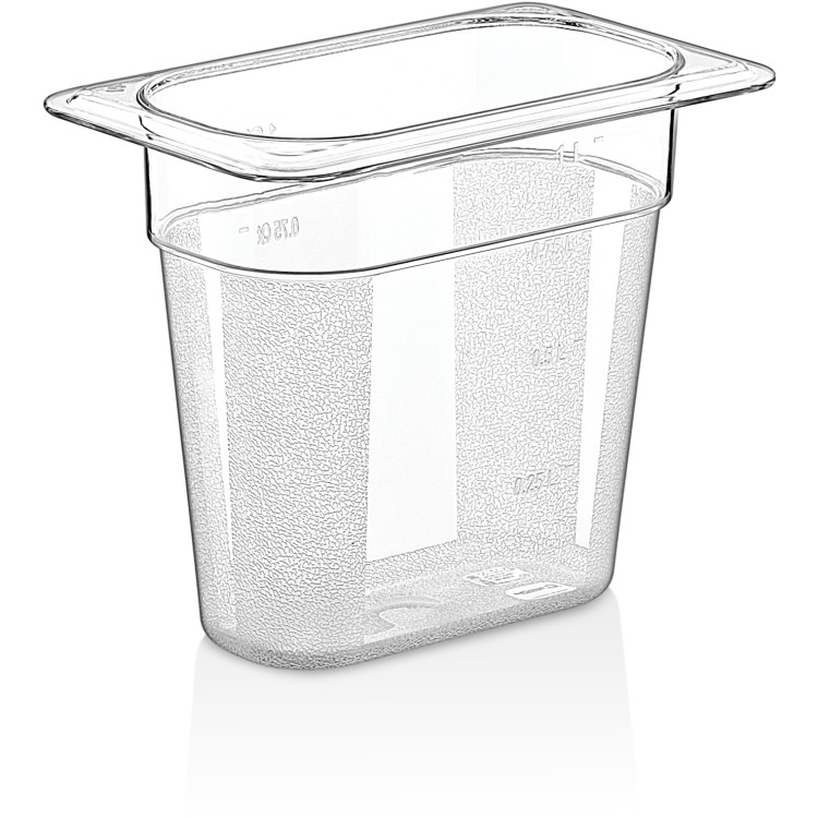 Polycarbonate Gastronorm Pan GN1/9 Depth 150mm Clear - CEP8196