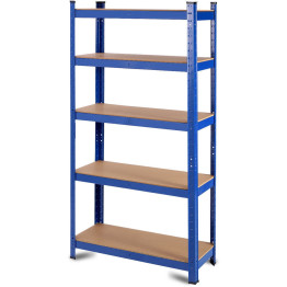 Industrial Shelving Unit Medium duty 900x300x1800mm 5 shelves 175 kg/shelf Powder coated steel - CEP9030