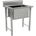 Commercial Stainless Steel Pet Grooming Bath Tub 800×600×1050(900+150)mm with Drainer Set | CaterEq CEPDBS60080