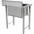 Commercial Stainless Steel Pet Grooming Bath Tub 800×600×1050(900+150)mm with Drainer Set | CaterEq CEPDBS60080
