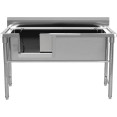Commercial Stainless Steel Pet Grooming Bath Tub 1350×700×900mm with Sliding Door | CaterEq CEPDBSD70140