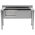 Commercial Stainless Steel Pet Grooming Bath Tub 1350×700×900mm with Sliding Door | CaterEq CEPDBSD70140