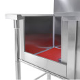 Commercial Stainless Steel Pet Grooming Bath Tub 1350×700×900mm with Sliding Door | CaterEq CEPDBSD70140