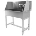 Stainless Steel Pet Grooming Bath Tub 850×480×1220mm with 3‑Side Backsplash | CaterEq CEPDBSL48085 Stainless Steel Pet Grooming Bath Tub 850×480×1220mm with 3‑Side Backsplash | CaterEq CEPDBSL48085
