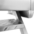Stainless Steel Pet Grooming Bath Tub 966×622×1220mm with Sliding Door, Stair & 3‑Side Backsplash | CaterEq CEPDBSLD62096