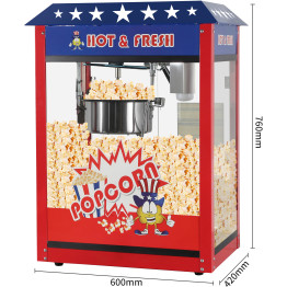 Commercial Tabletop Popcorn Maker 1.44kW 560x420x760mm | CaterEq CEPOPCORN103