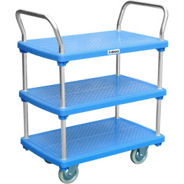Platform Trolley 3 Tier Blue 810x500x930mm 210kg - CEPPT815032