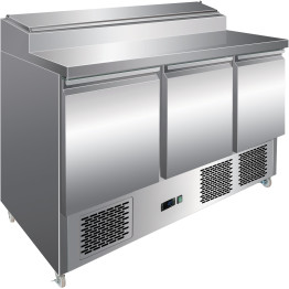 Refrigerated Prep Table 3 doors Sandwich top 8xGN1/6 - CEP33  Refrigerated Prep Table 3 doors Sandwich top 8xGN1/6 - CEP33