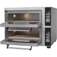 Commercial Pizza oven Electric 2 chambers 500x500mm 450°C Digital controls 8.4kW 380V - CEPS552E