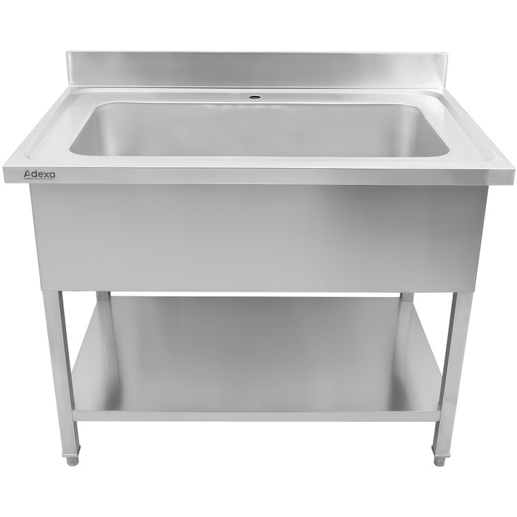 Stainless Steel Deluxe Pot Sink 1500×600×900+100mm with Backsplash| CaterEq CEPSD15060