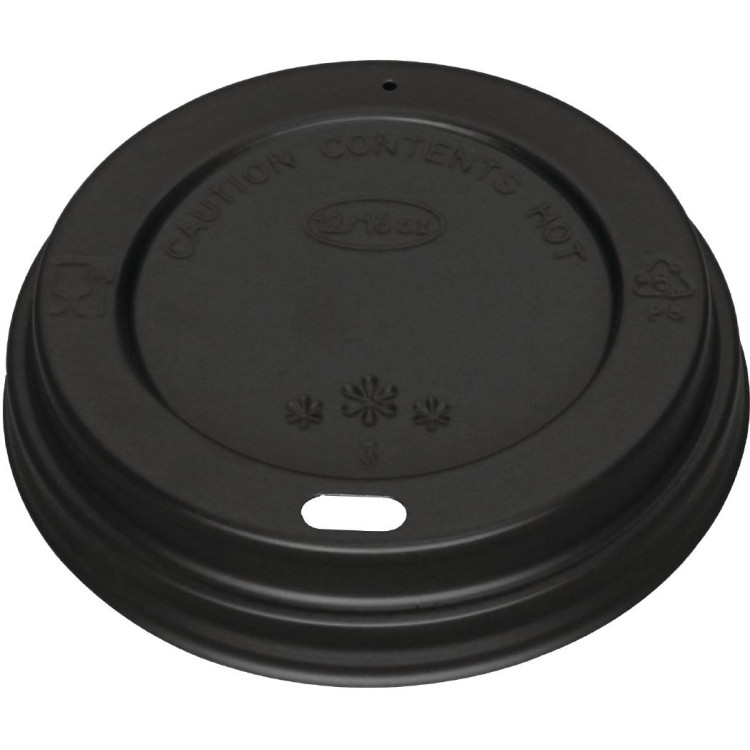 1000pcs Coffee Cup Lids for 12&16oz cups Black - CEPSL1216B