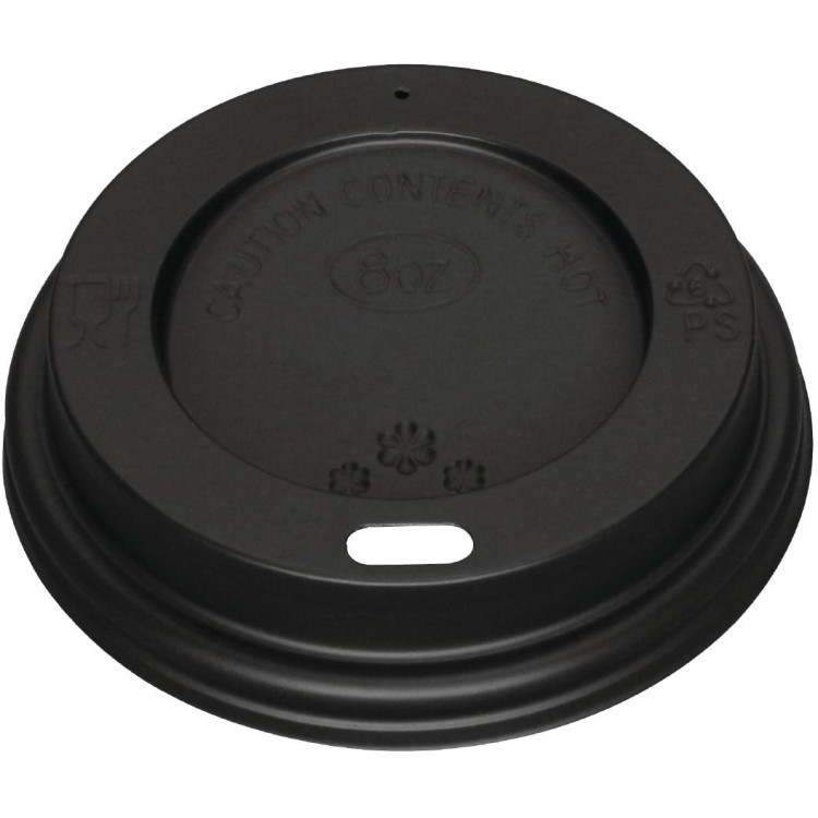 1000pcs Coffee Cup Lids for 8oz cups Black - CEPSL8B