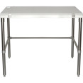 Professional Solid Stainless Steel Poly Top Work Table 1200x600x900mm - CEPSWT600X1200OB