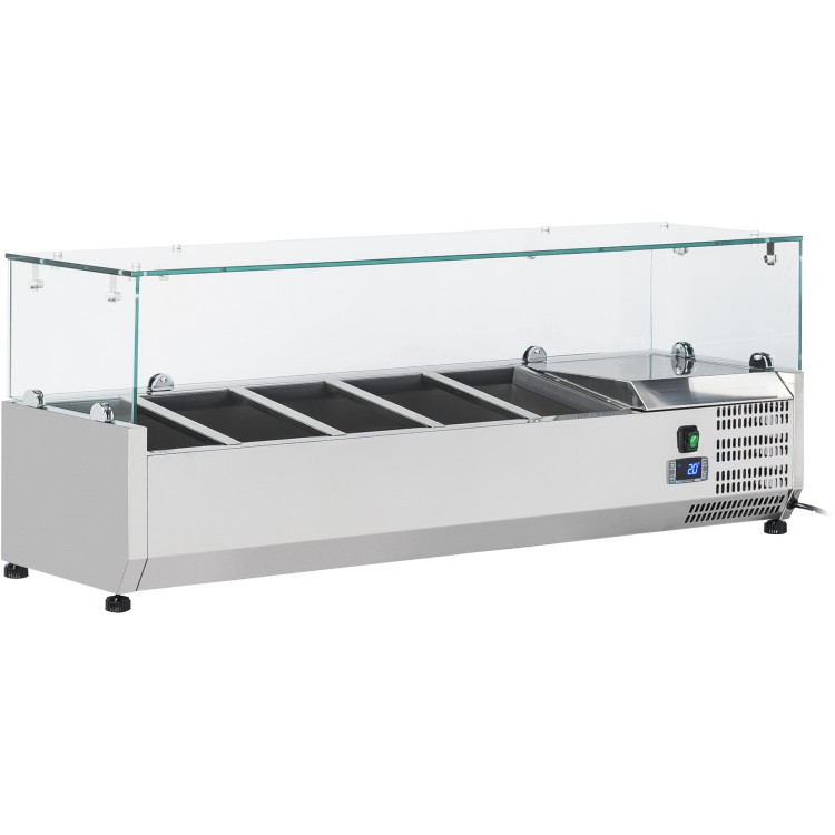 Refrigerated Servery Prep Top 1200mm 5xGN1/4 Depth 330mm - CEPT12 Refrigerated Servery Prep Top 1200mm 5xGN1/4 Depth 330mm - CEPT12