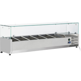 Refrigerated Servery Prep Top 1400mm 6xGN1/4 Depth 330mm - CETHV1400/330