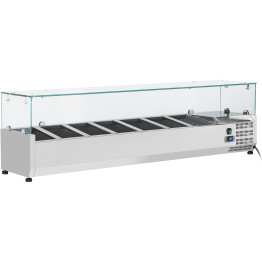 Refrigerated Servery Prep Top 1600mm 7xGN1/4 Depth 330mm - CEPT16