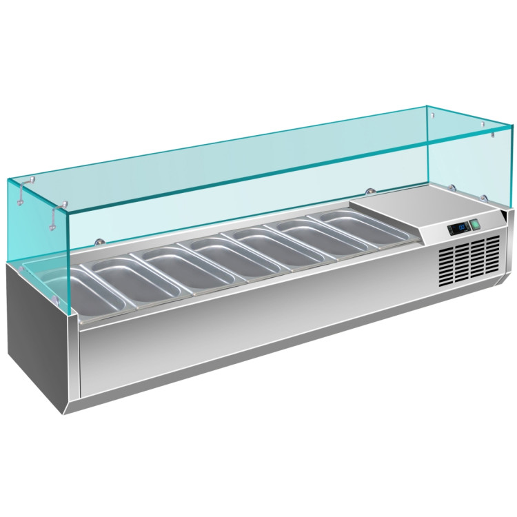 B GRADE Refrigerated Servery Prep Top 1600mm 7xGN1/4 Depth 330mm - PT16 B GRADE B GRADE Refrigerated Servery Prep Top 1600mm 7xGN1/4 Depth 330mm - PT16 B GRADE
