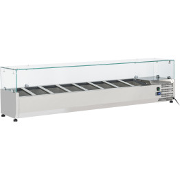 Refrigerated Servery Prep Top 1800mm 8xGN1/3 Depth 380mm Glass top - CEGT518