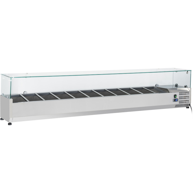 Refrigerated Servery Prep Top 2000mm 10xGN1/4 Depth 330mm - CETHV2000/330