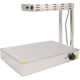 Commercial Warming Tray with Heating lamp Stainless steel 500x500mm - CEPWE5050