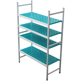 Environmental Aluminium Shelving Units for Cold Rooms/Wet Areas 1263×500×1800mm | CaterEq CEQHW256