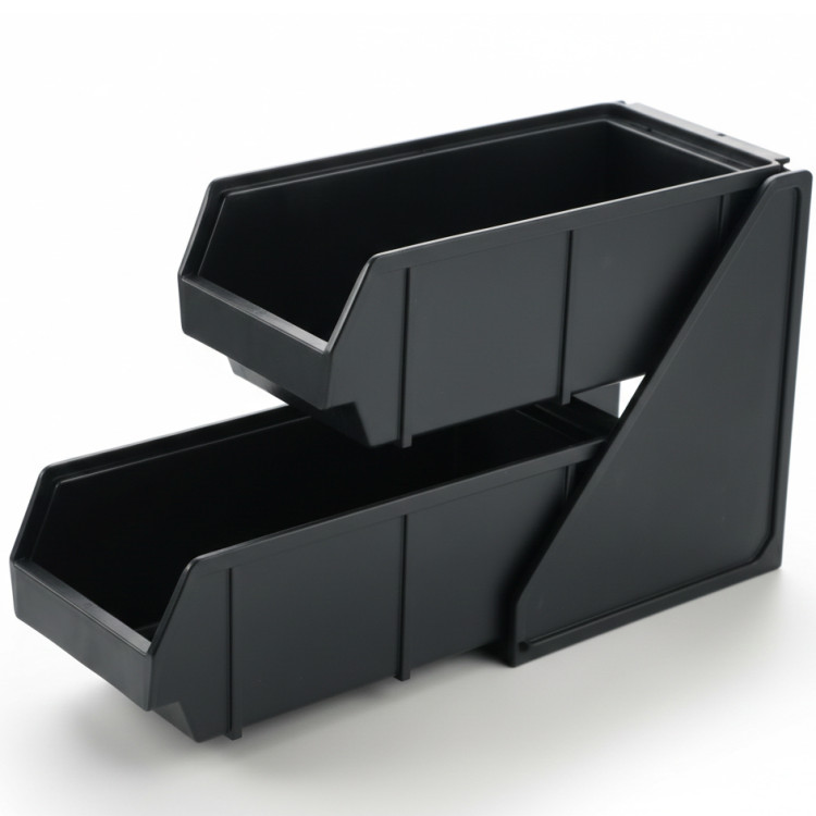 2 Tier Black Polypropylene Storage Organizer 143x430x240mm| CaterEq CEQHW346 2 Tier Black Polypropylene Storage Organizer 143x430x240mm| CaterEq CEQHW346