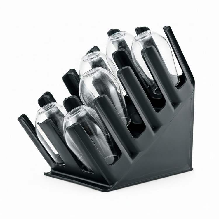 Polypropylene Cup Holder Black 470x220x450mm| CaterEq CEQHW360 Polypropylene Cup Holder Black 470x220x450mm| CaterEq CEQHW360