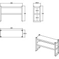 Double Tier Overshelf with Square Tubing Stainless Steel 1500x280x600mm | CaterEq CEQNH106 Double Tier Overshelf with Square Tubing Stainless Steel 1500x280x600mm | CaterEq CEQNH106