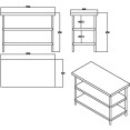B GRADE Commercial 3-Tier Stainless Steel Work Table with Undershelves 1500x600x850mm | CaterEq QNH1106 B GRADE B GRADE Commercial 3-Tier Stainless Steel Work Table with Undershelves 1500x600x850mm | CaterEq QNH1106 B GRADE