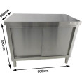 Commercial Stainless Steel Sliding Door Floor Cupboard 800x600x850mm | CaterEq CEQNH312 Commercial Stainless Steel Sliding Door Floor Cupboard 800x600x850mm | CaterEq CEQNH312