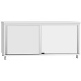 Commercial Stainless Steel Sliding Door Floor Cupboard 2000x600x850mm | CaterEq CEQNH320
