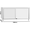 Commercial Stainless Steel Sliding Door Floor Cupboard 1600x600x850mm | CaterEq CEQNH318