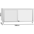 Commercial Stainless Steel Sliding Door Work Table Cabinet 1600x700x850mm | CaterEq CEQNH330