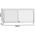 Commercial Stainless Steel Sliding Door Work Table Cabinet 1600x500x850mm | CaterEq CEQNH344 Commercial Stainless Steel Sliding Door Work Table Cabinet 1600x500x850mm | CaterEq CEQNH344