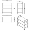 Commercial 3 tier Stainless Steel Serving/Service/Clearing Trolley 920x500x930mm | CaterEq CEQNH402 Commercial 3 tier Stainless Steel Serving/Service/Clearing Trolley 920x500x930mm | CaterEq CEQNH402