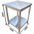 Commercial Stainless Steel 2 Tier Work Table 700 x 600 x 850mm | CaterEq CEQNH66002 Commercial Stainless Steel 2 Tier Work Table 700 x 600 x 850mm | CaterEq CEQNH66002