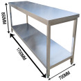 Commercial Stainless Steel 2 Tier Work Table 1700 x 700 x 850mm | CaterEq CEQNH66027