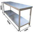 Commercial Stainless Steel 2 Tier Work Table 1900 x 700 x 850mm | CaterEq CEQNH66029 Commercial Stainless Steel 2 Tier Work Table 1900 x 700 x 850mm | CaterEq CEQNH66029