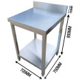 Commercial Stainless Steel 2 Tier Work Table with Splashback 700 x 700 x 850mm | CaterEq CEQNH66047 Commercial Stainless Steel 2 Tier Work Table with Splashback 700 x 700 x 850mm | CaterEq CEQNH66047