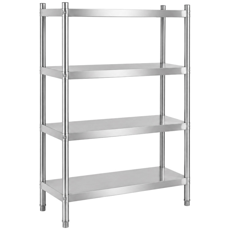 Commercial 4 Tier Stainless Steel Round Leg Storage Shelf 1000 x 400 x 1550mm | CaterEq CEQNH8802