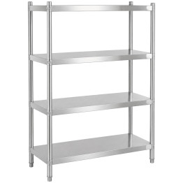 Commercial 4 Tier Stainless Steel Round Leg Storage Shelf 1400 x 400 x 1550mm | CaterEq CEQNH8806 Commercial 4 Tier Stainless Steel Round Leg Storage Shelf 1400 x 400 x 1550mm | CaterEq CEQNH8806