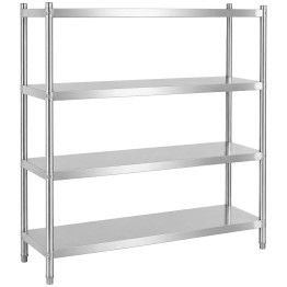 Commercial 4 Tier Stainless Steel Round Leg Storage Shelf 1800 x 500 x 1550mm | CaterEq CEQNH8824