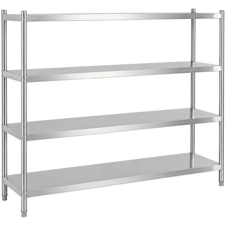 Commercial 4 Tier Stainless Steel Round Leg Storage Shelf 1800 x 400 x 1550mm | CaterEq CEQNH8812 Commercial 4 Tier Stainless Steel Round Leg Storage Shelf 1800 x 400 x 1550mm | CaterEq CEQNH8812