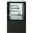 Cake counter Straight front 1000x700x1200mm 2 shelves Black base LED - CEGN1000R2BLACK
