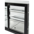 Cake counter Straight front 1000x700x1200mm 2 shelves Black base LED - CEGN1000R2BLACK